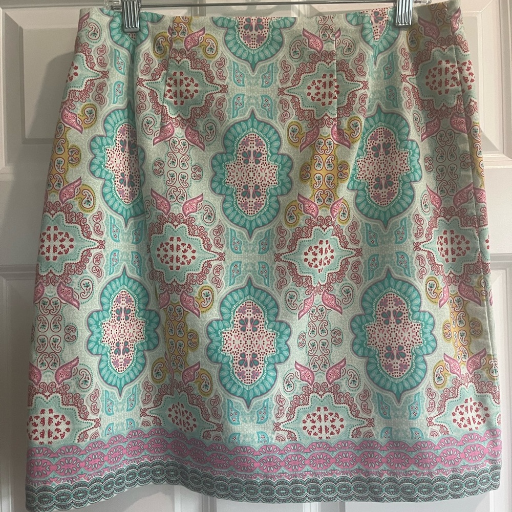 Talbots Multicolor A-Line Skirt
